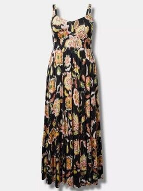 NWT Torrid Floral Soft Maxi Dress Size 00 ( Plus )